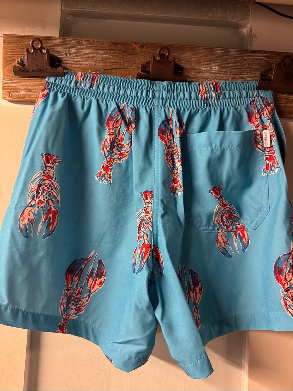 Men's chubbies Aqua Parrot and blue and red lobster Print 2pack Swim Trunks - - Picture 6 of 6